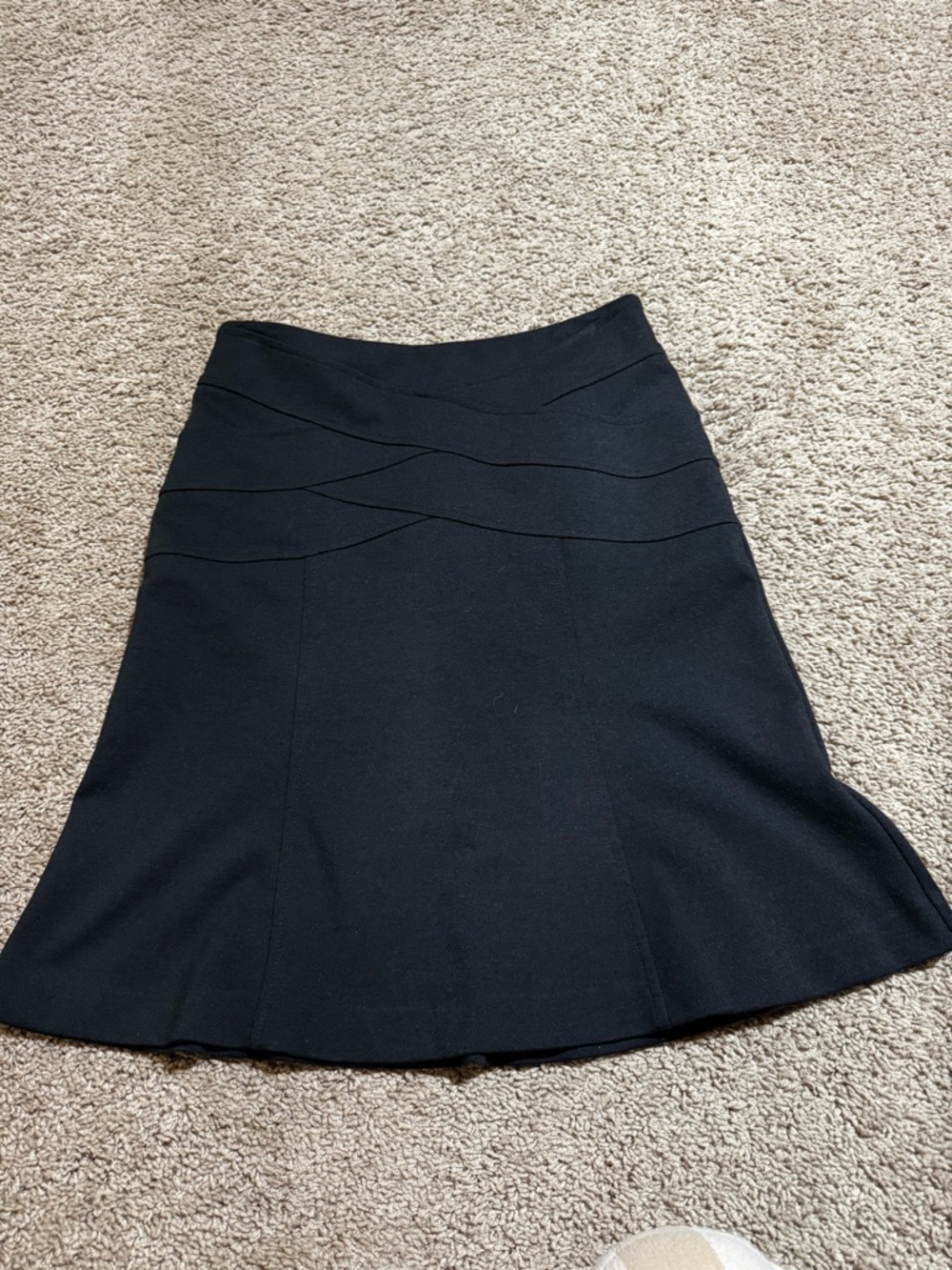 Alfani Women's Black A-Line Skirt with Overlap Panels 2